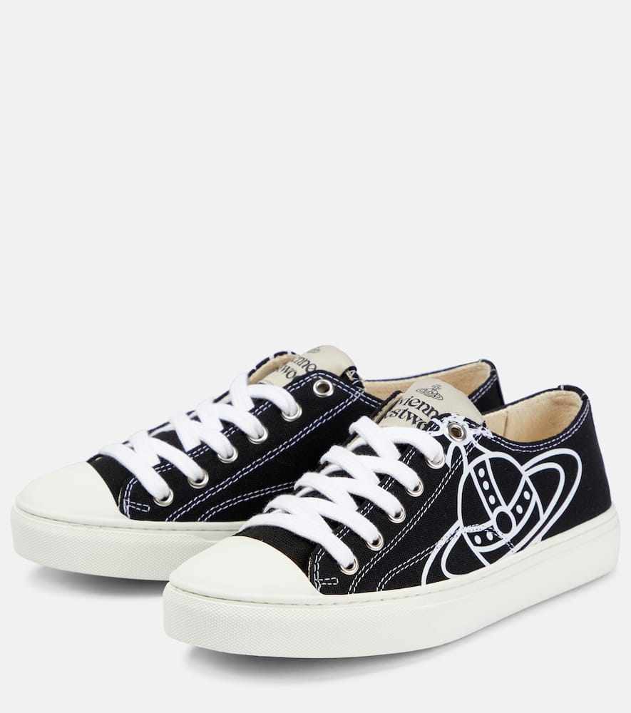 Shop Vivienne Westwood Plimsoll Low-top Sneakers In Black