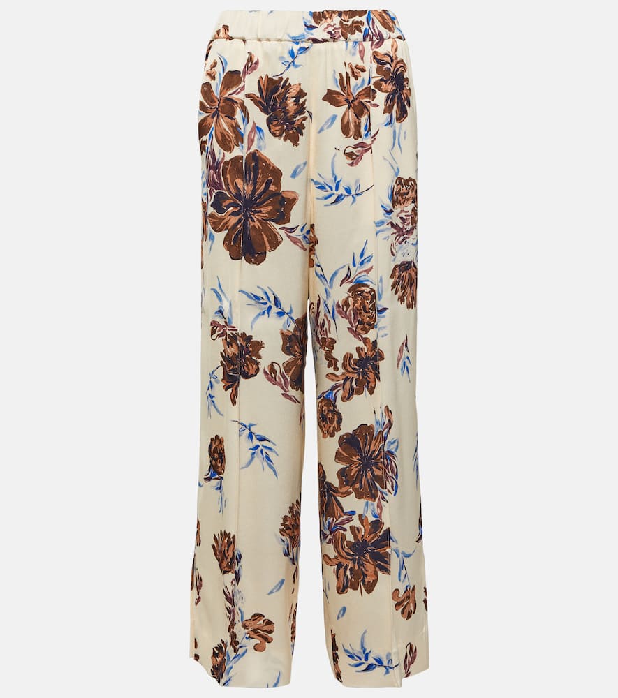 Jil Sander Floral high-rise wide-leg pants