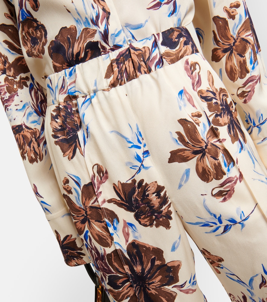  Jil Sander Jil Sander Floral High-rise Wide-leg Pants 