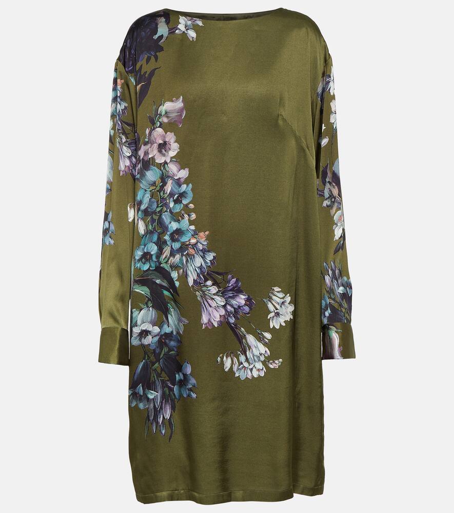 Dries Van Noten Floral satin midi dress