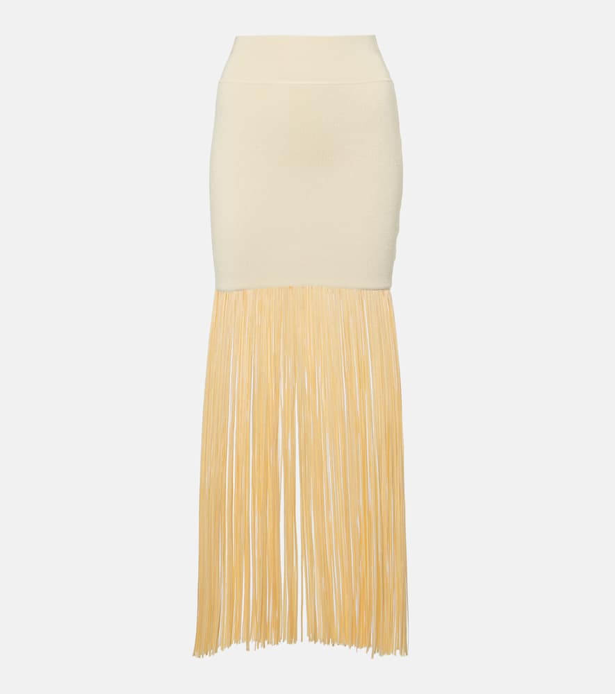 Galvan Nyx fringed midi skirt
