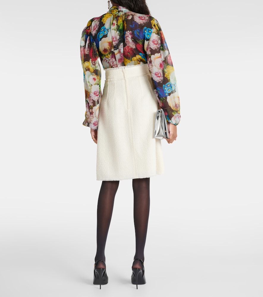  Dolce&gabbana Dolce&gabbana Jupe En Tweed De Laine Mélangée 