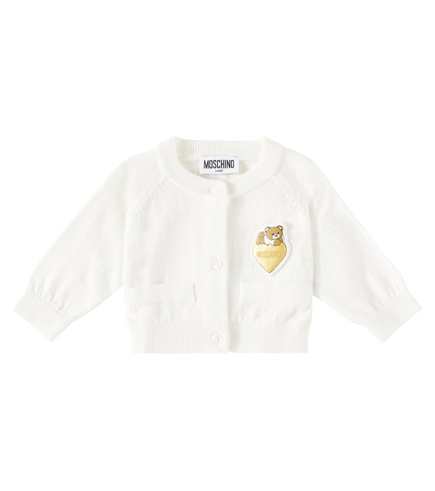 Moschino Kids Cotton and wool cardigan