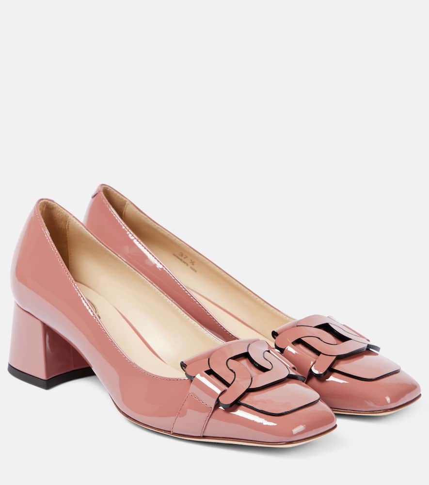 Patent leather pumps
