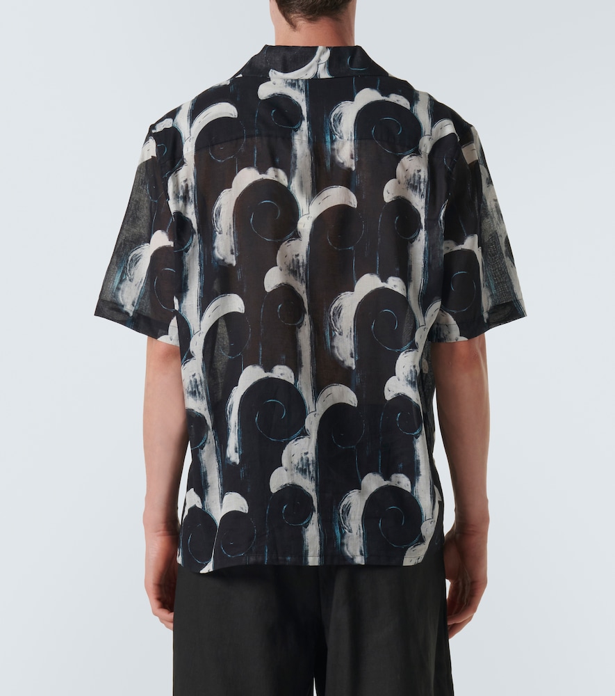  Commas Commas Printed Cotton Voile Bowling Shirt 