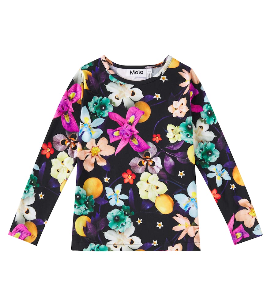 Molo Rose Floral Cotton-blend Top In Multicoloured