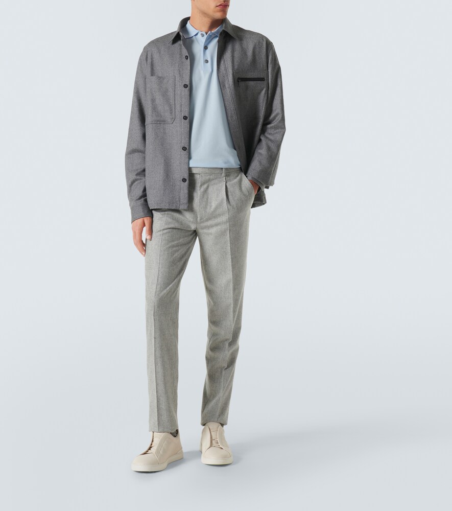 ZEGNA COTTON-BLEND POLO SHIRT