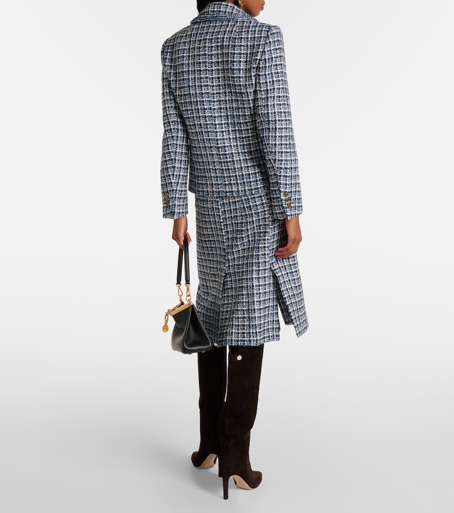 Etro Plaid Tweed Jacket In Multicoloured