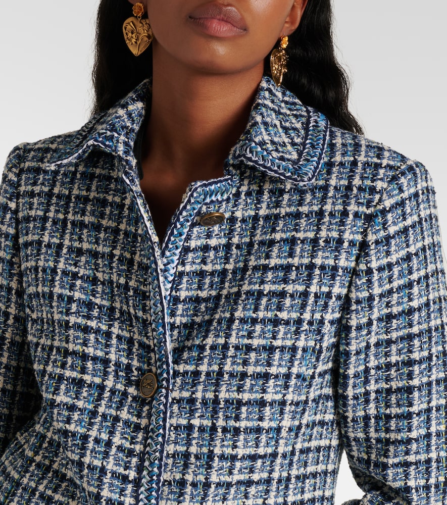 Etro Plaid Tweed Jacket In Multicoloured