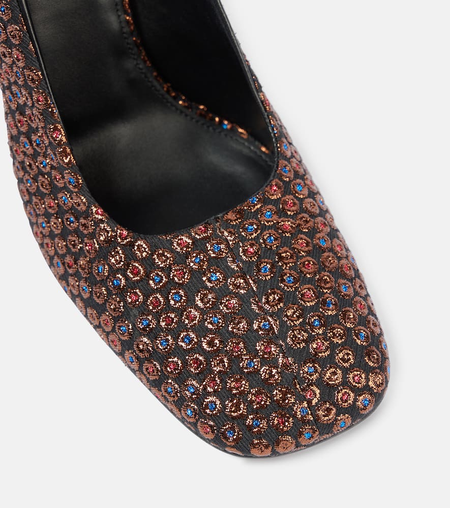 DRIES VAN NOTEN JACQUARD WEDGE PUMPS