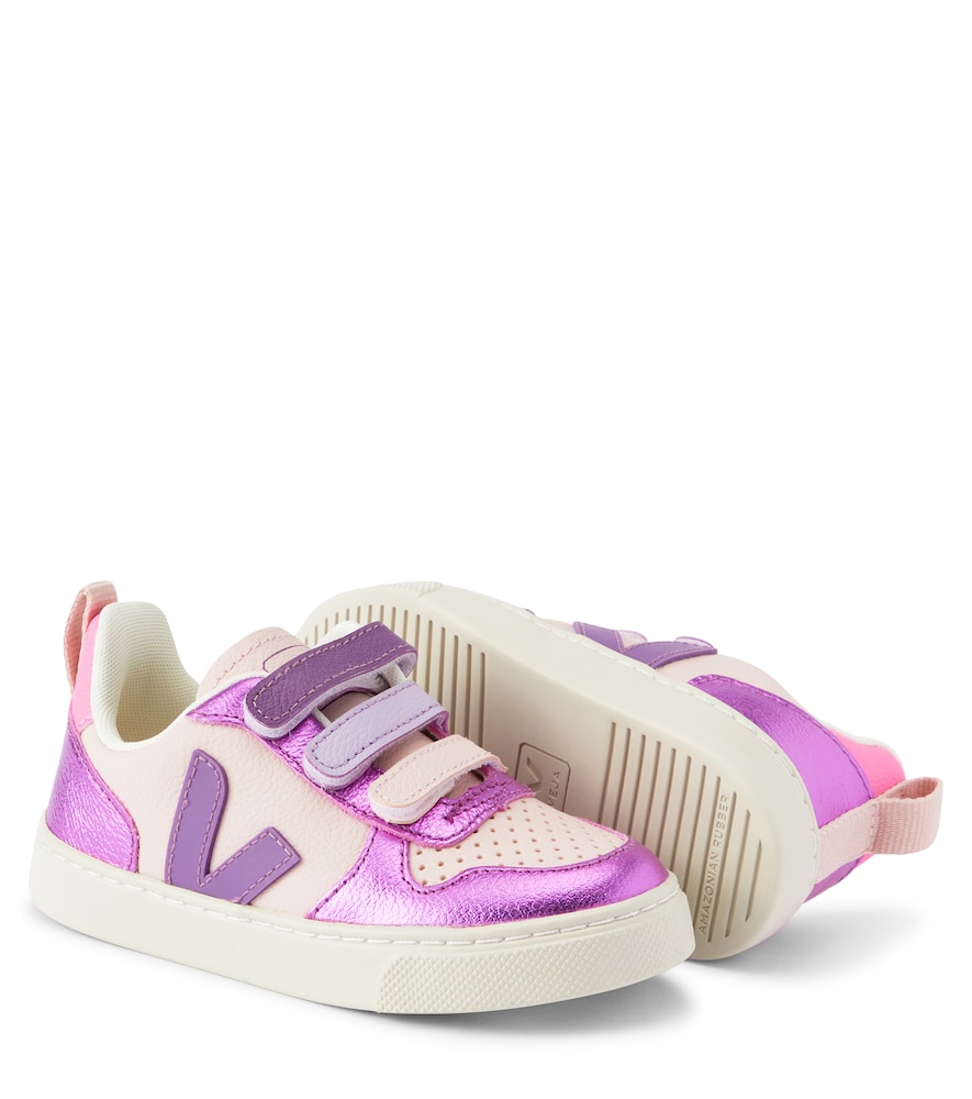  Veja Kids Veja Kids Sneakers V-10 Aus Metallic-leder 