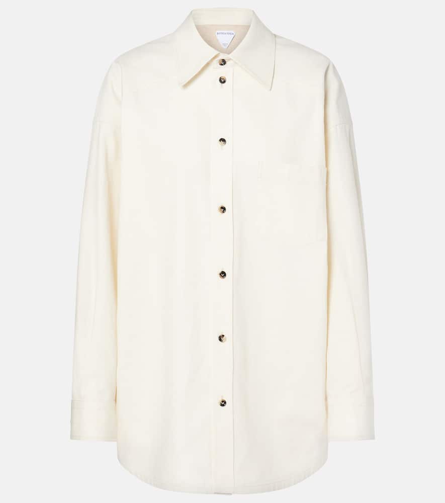 Bottega Veneta Cotton Crochet Shirt In Toile