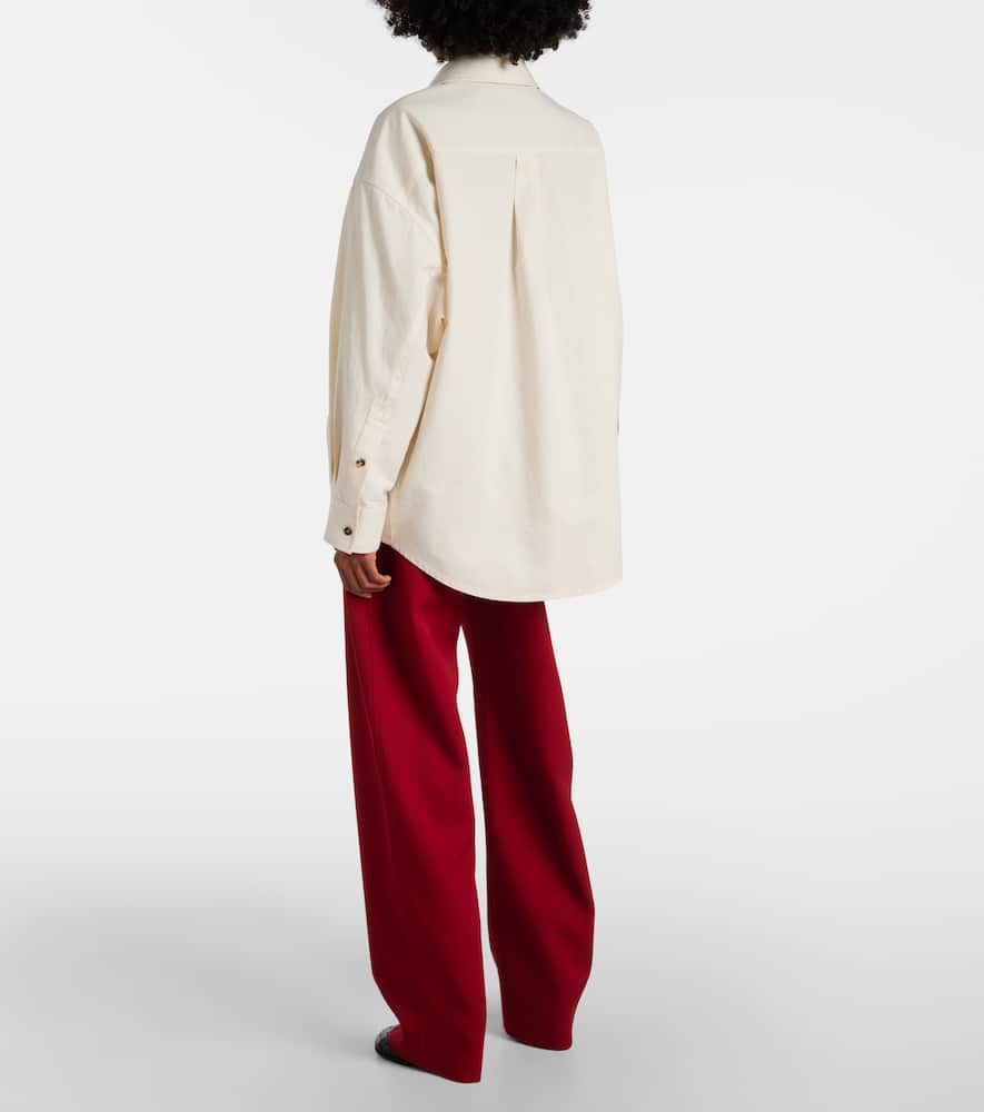 Bottega Veneta Cotton Crochet Shirt In Toile