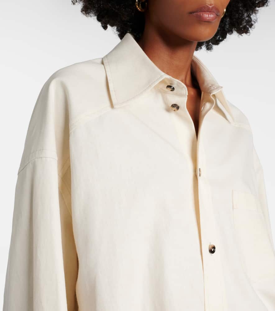 Bottega Veneta Cotton Crochet Shirt In Toile
