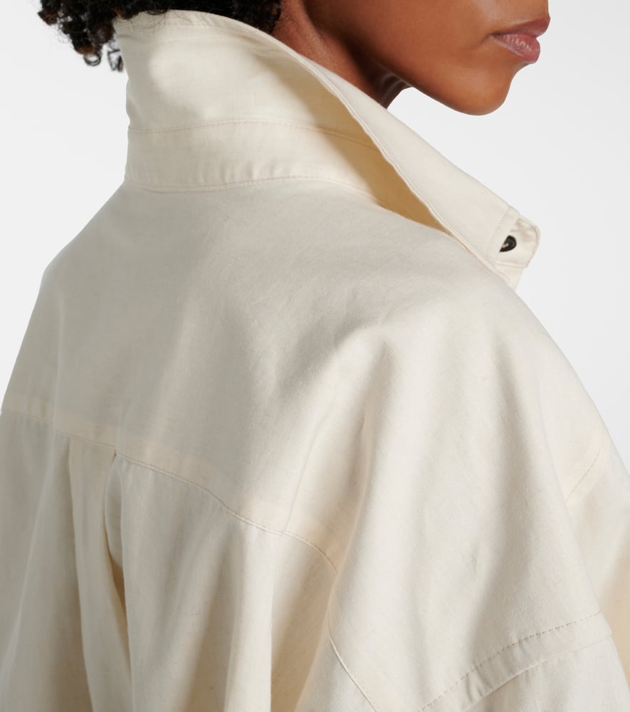 Bottega Veneta Cotton Crochet Shirt In Toile