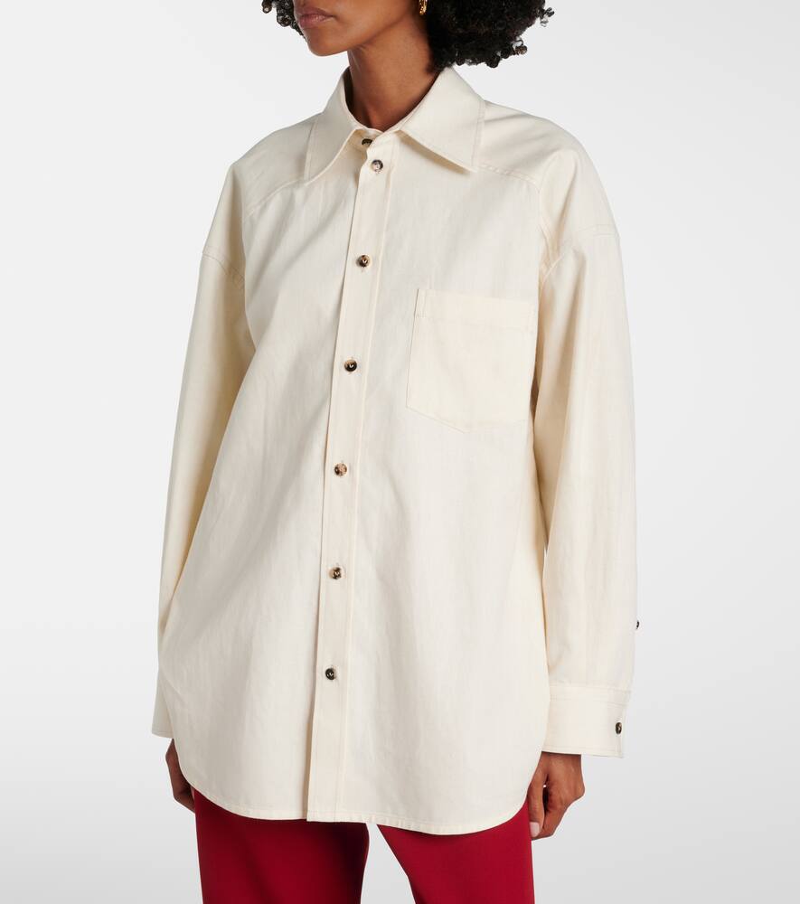 Bottega Veneta Cotton Crochet Shirt In Toile