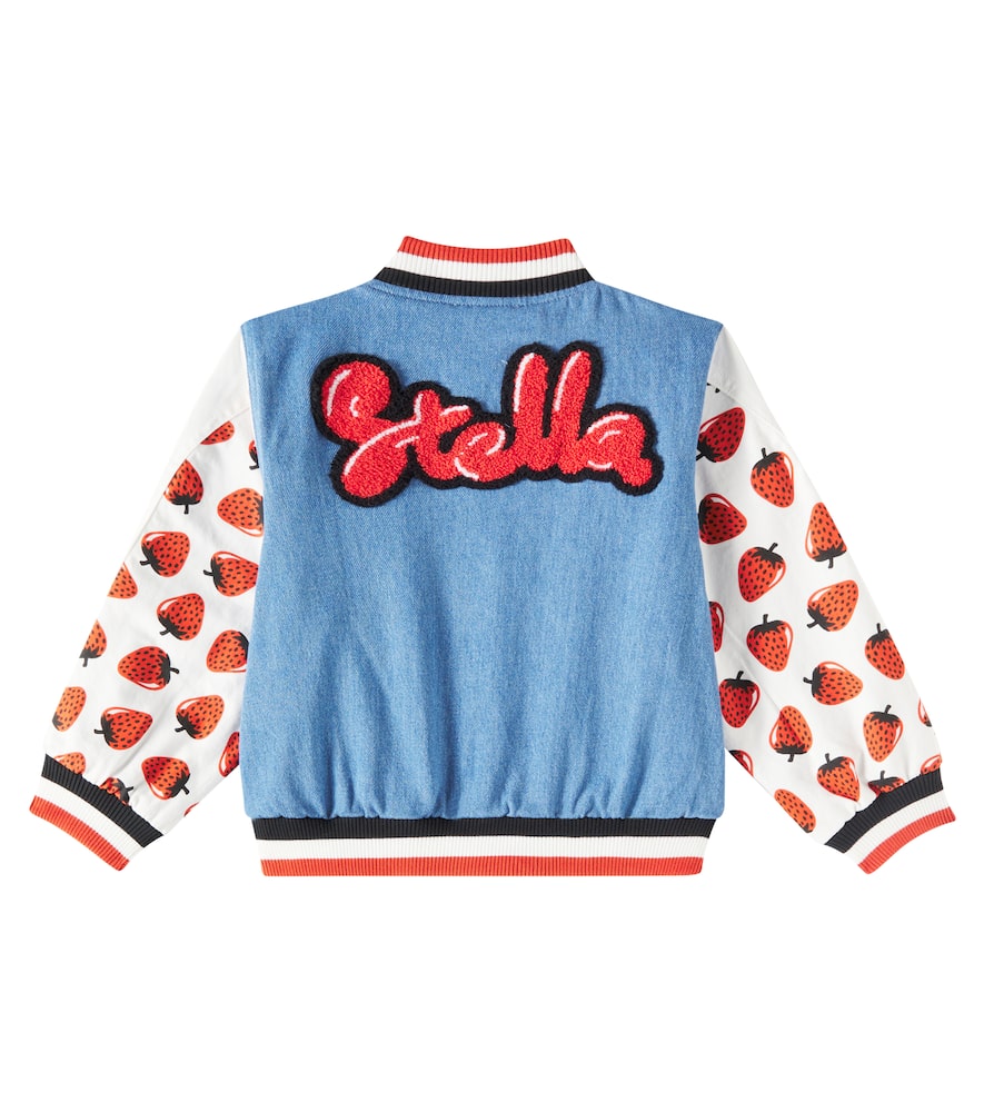 Stella Mccartney Collegejacke Aus Denim In Blau