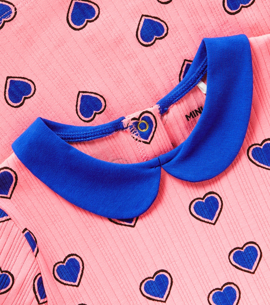  Mini Rodini Mini Rodini Outlined Hearts Cotton-blend Dress 