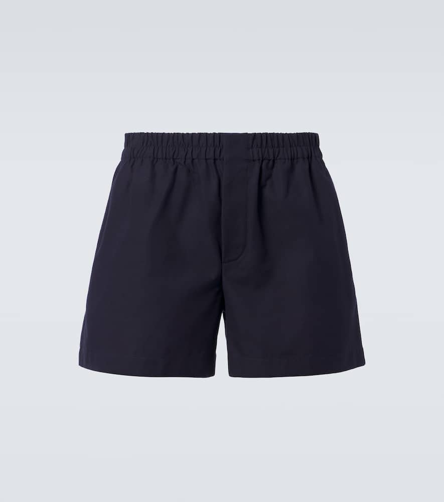 Embroidered logo cotton shorts