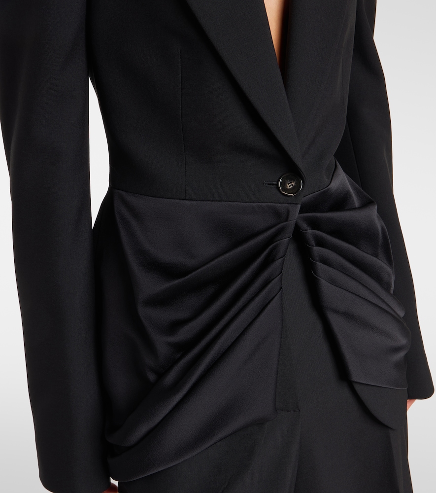  Stella Mccartney Stella Mccartney Blazer Aus Wolle Mit Satin 