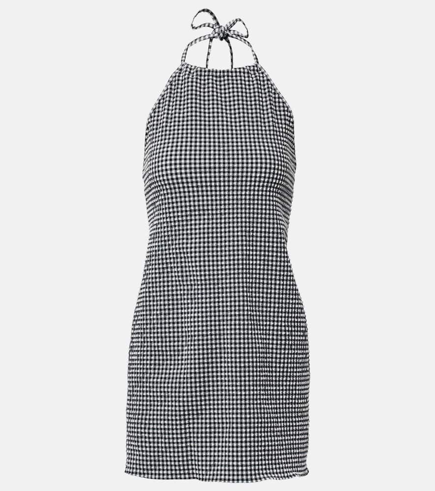 Gingham seersucker minidress