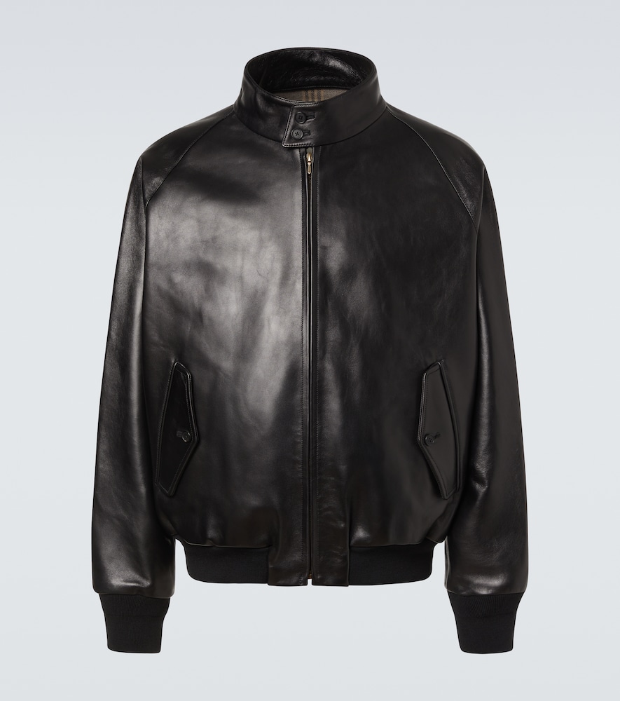 A. Presse Leather bomber jacket