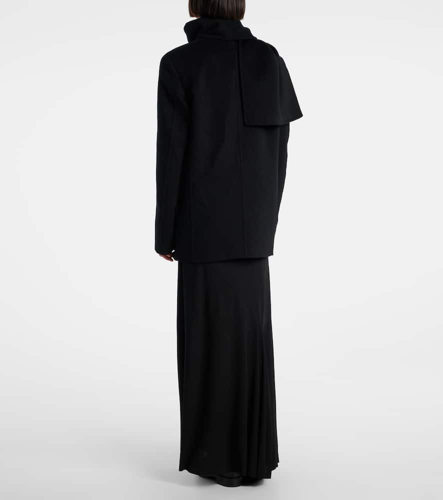 The Row Calitra Scarf-detail Cashmere Jacket In Black