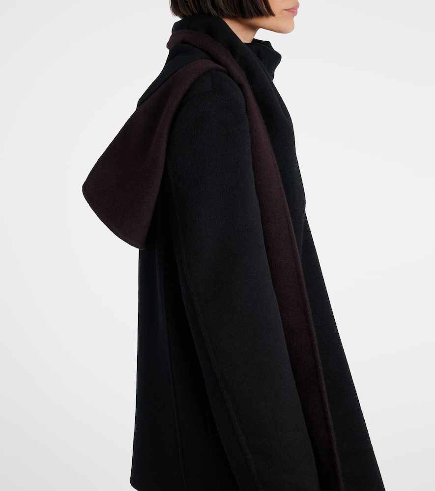 The Row Calitra Scarf-detail Cashmere Jacket In Black