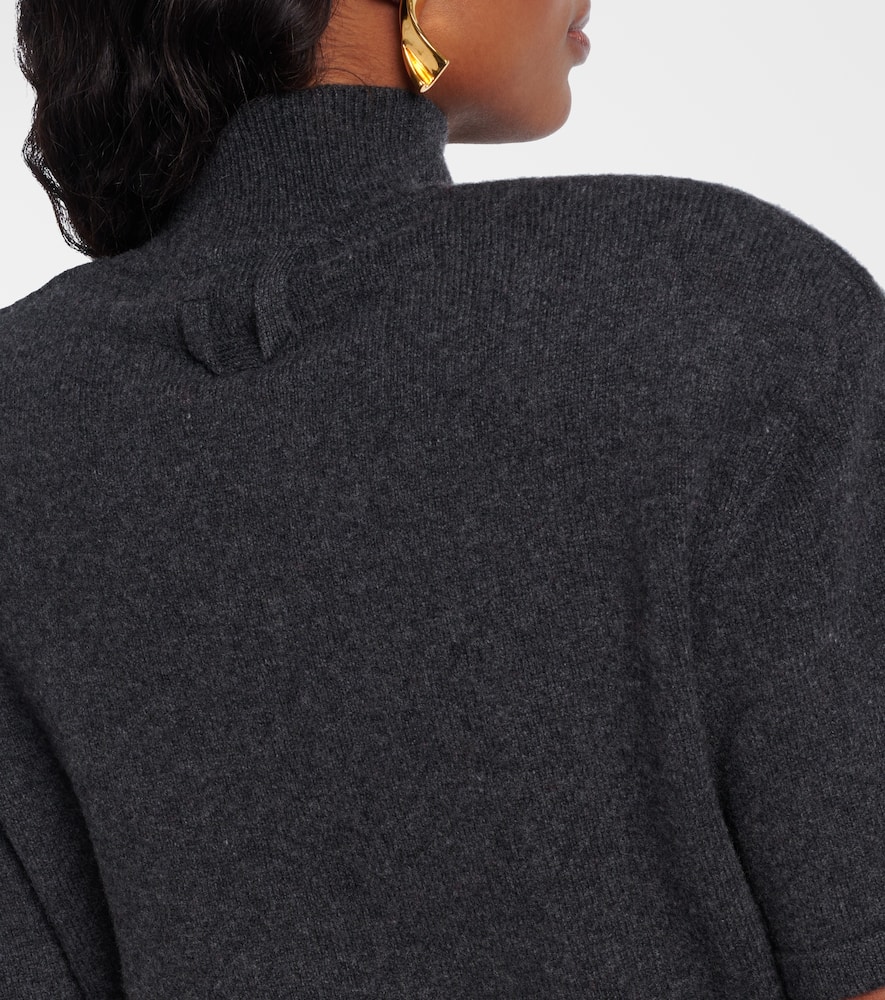 Jacquemus Knitted Wool And Cashmere Minidress In Blue