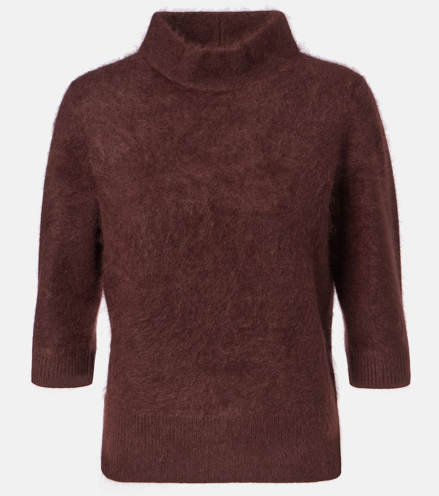 Dorothee Schumacher Fluffy Statement Wool And Cashmere-blend Sweater In Brown