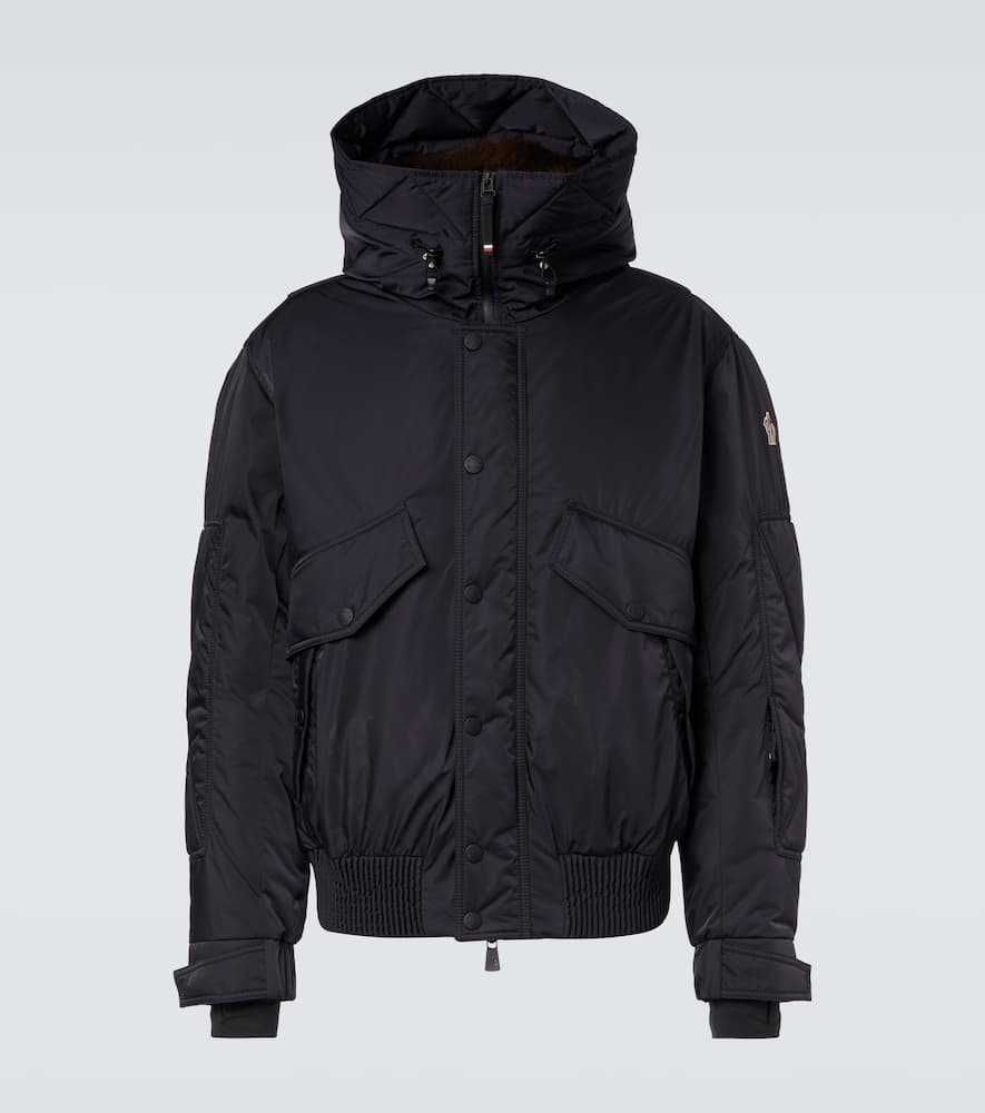 Moncler Breche Gabardine Down Ski Jacket In Blue