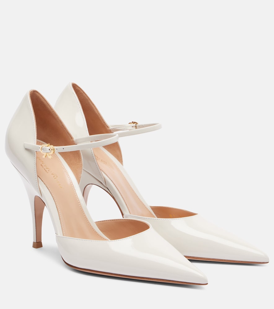 Gianvito Rossi Sofia D'Orsay patent leather pumps