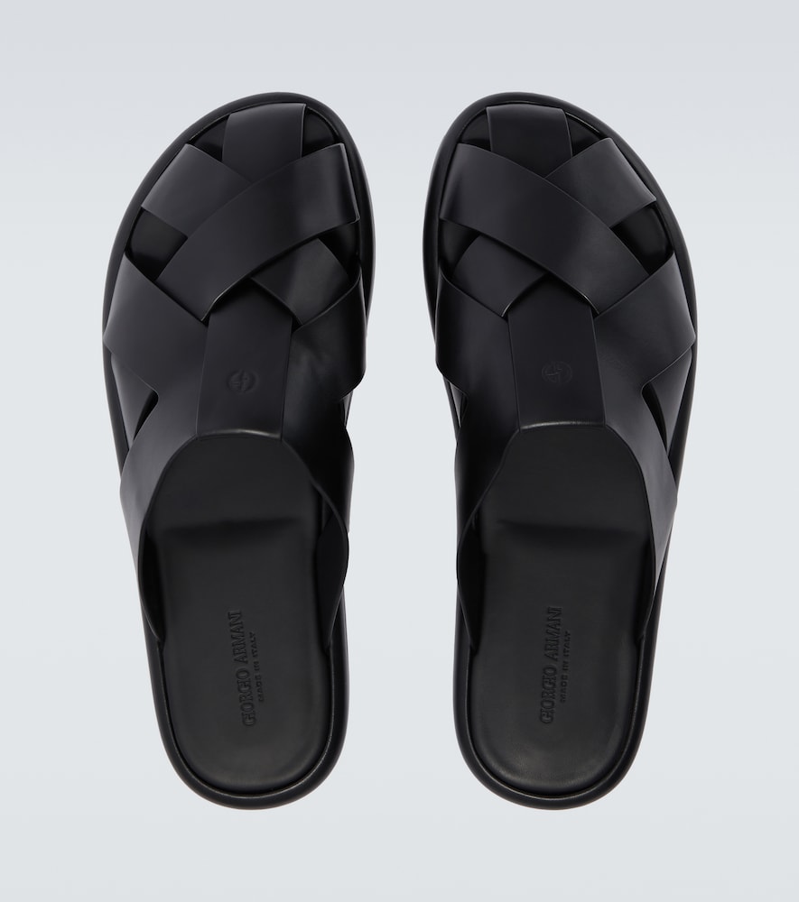  Giorgio Armani Giorgio Armani Leather Sandals 