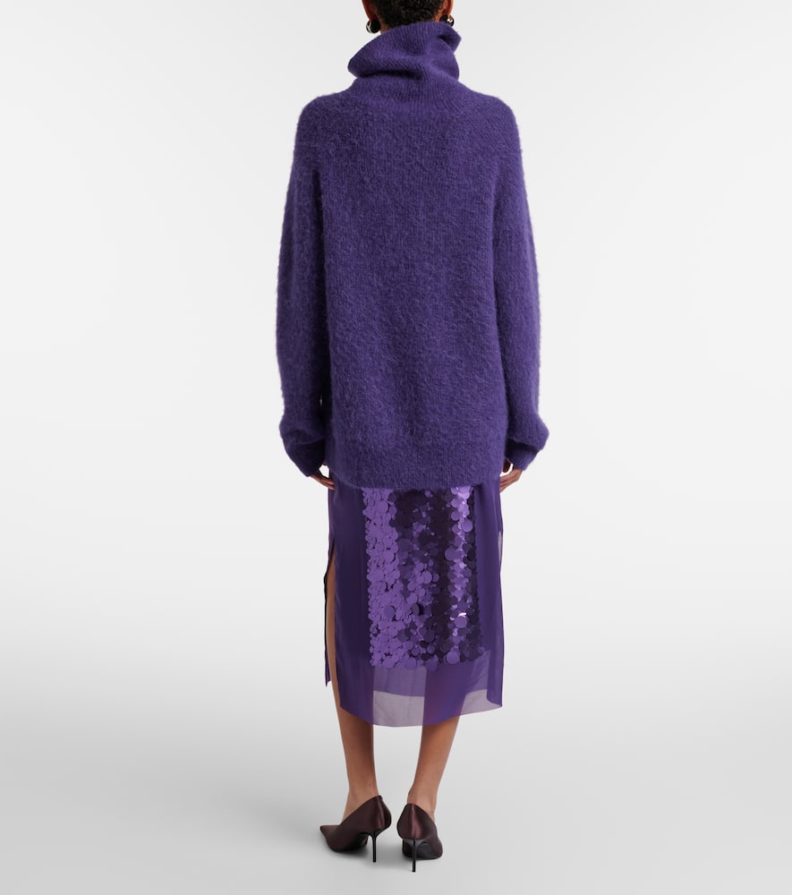 Joseph Meslay Alpaca-blend Turtleneck Sweater In Blue