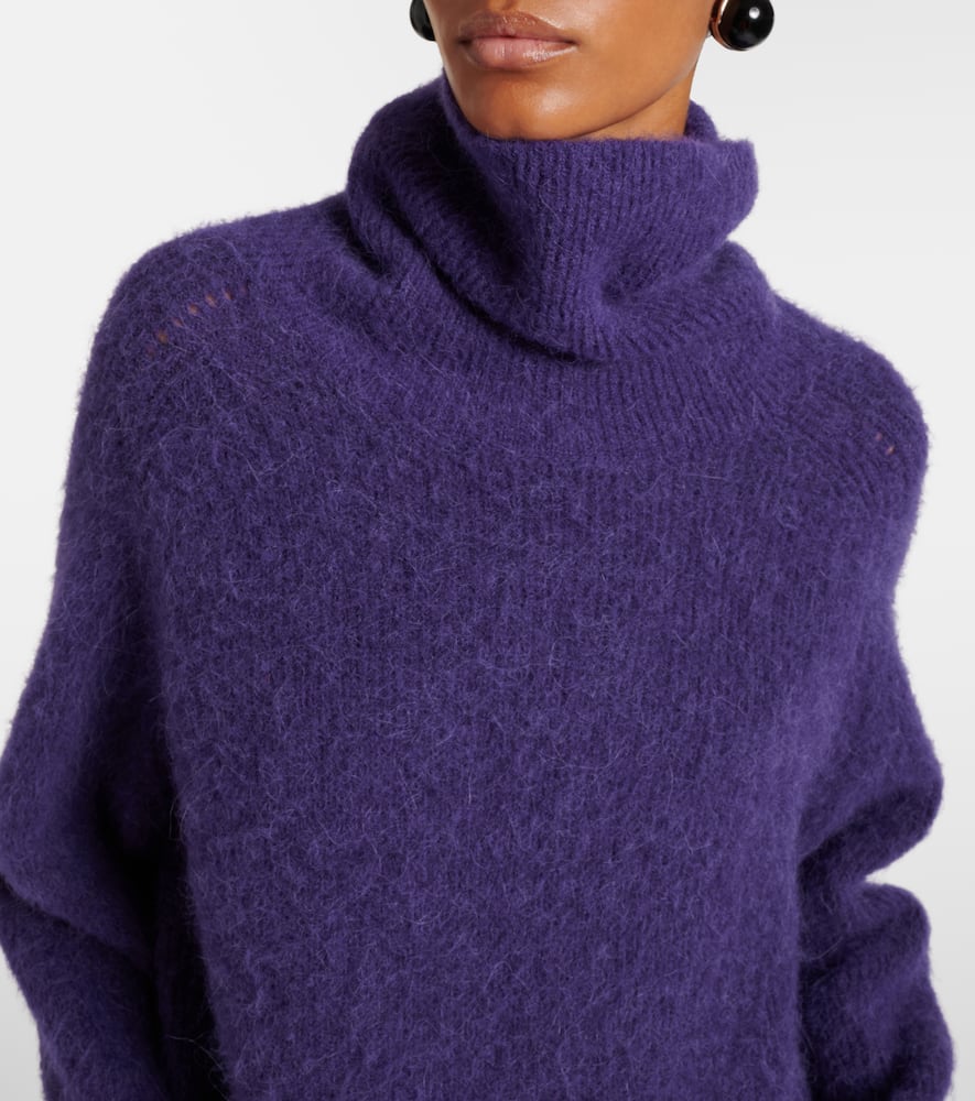 Joseph Meslay Alpaca-blend Turtleneck Sweater In Blue