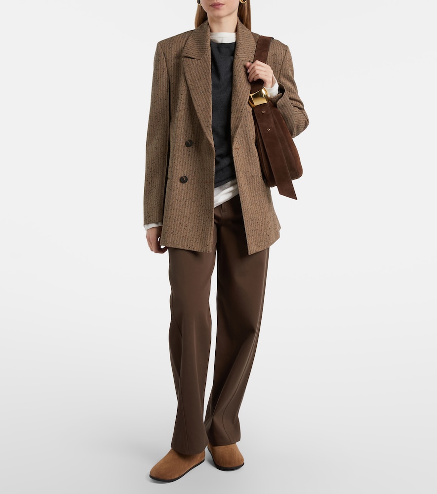 Big Bootie Shearling-Trimmed Suede Slip-On Shoes