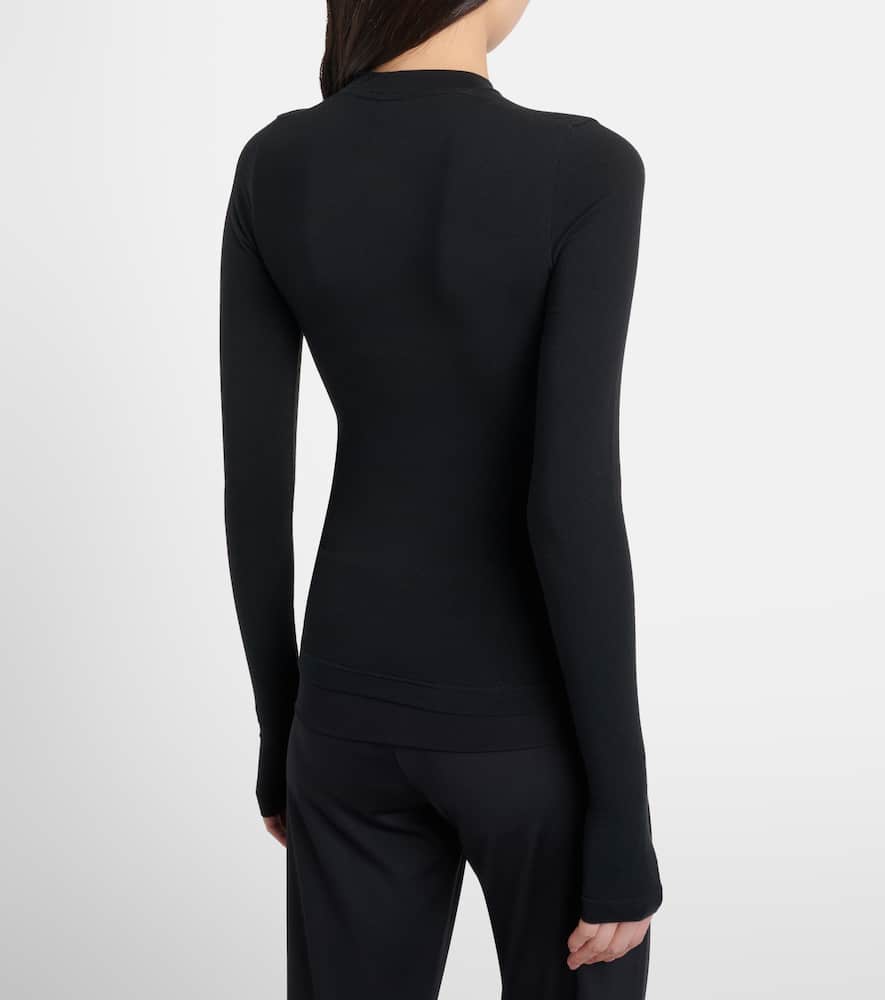 Balenciaga 3b Sports Icon Jersey Top In Black