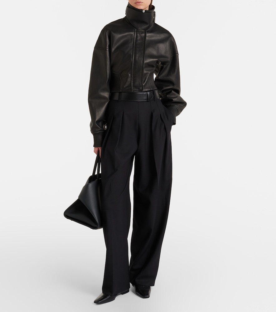  Sportmax Sportmax Ossido Leather Blouson Jacket 