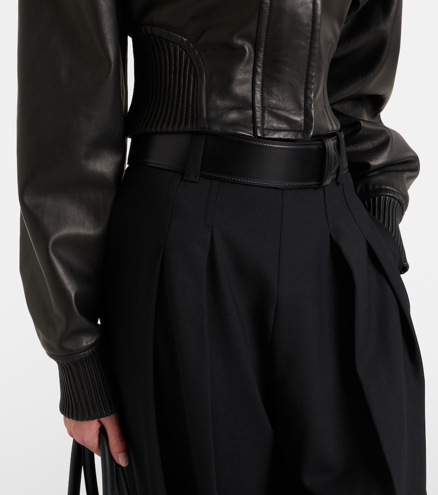  Sportmax Sportmax Ossido Leather Blouson Jacket 