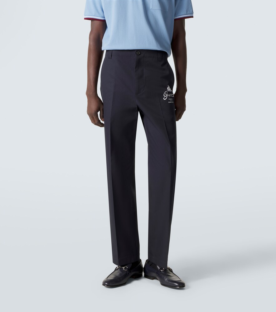  Gucci Gucci Gerade Hose Aus Baumwoll-twill 
