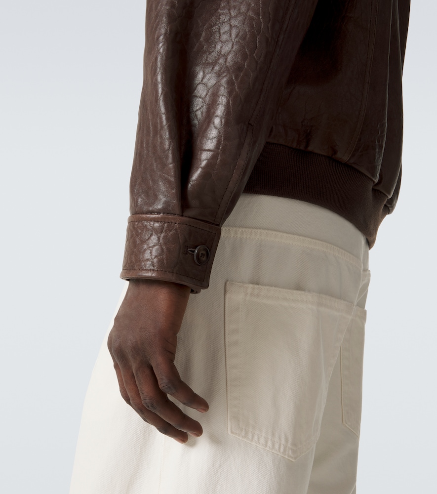 Leather Bomber Jacket