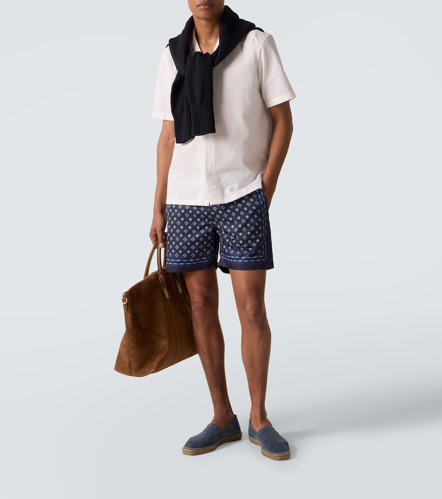 Orlebar Brown Maitan Cotton Bowling Shirt In White