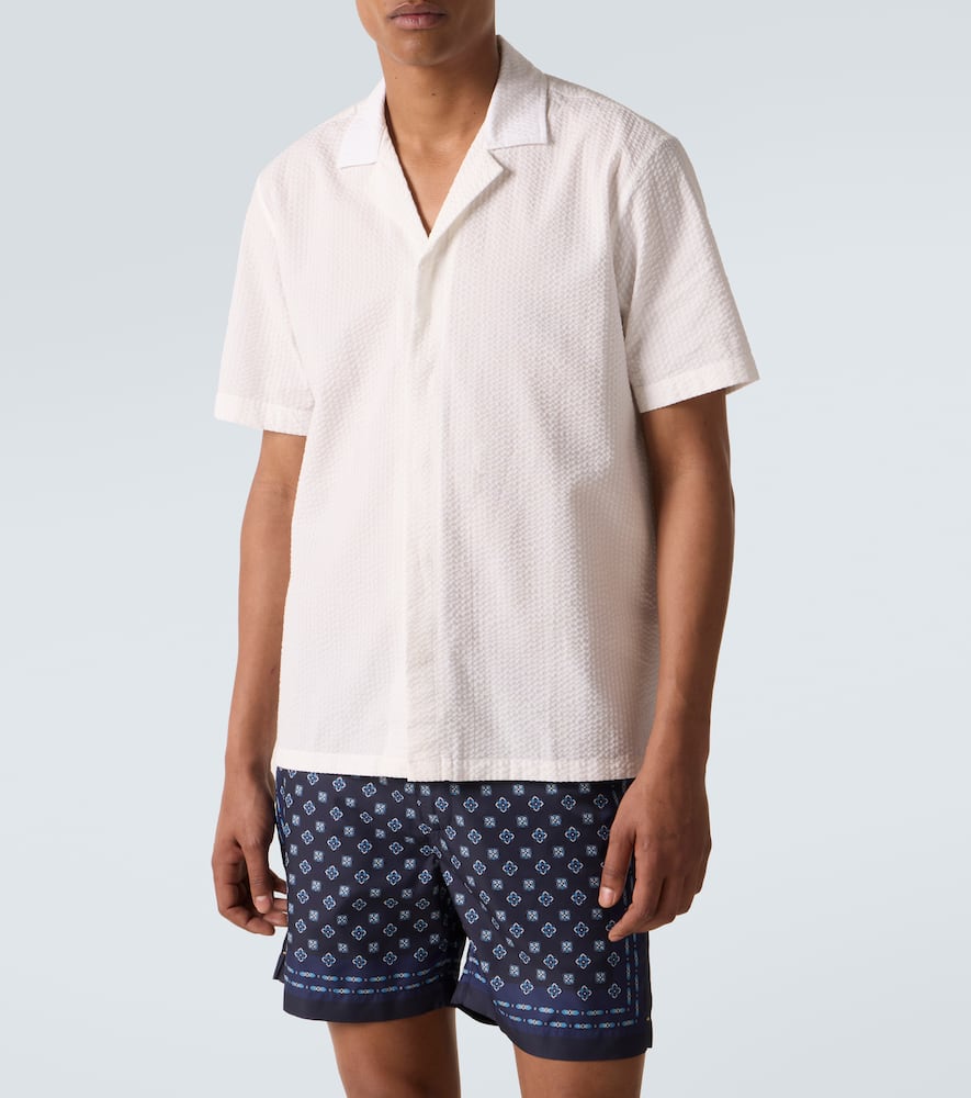 Orlebar Brown Maitan Cotton Bowling Shirt In White