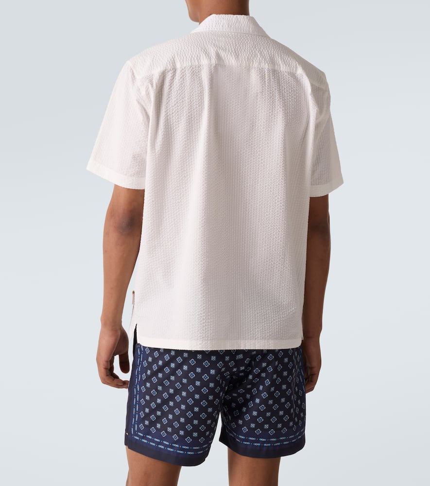 Orlebar Brown Maitan Cotton Bowling Shirt In White
