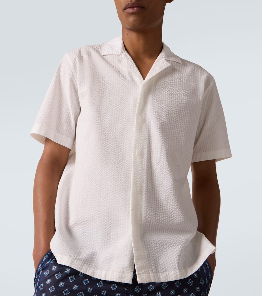 Orlebar Brown Maitan Cotton Bowling Shirt In White