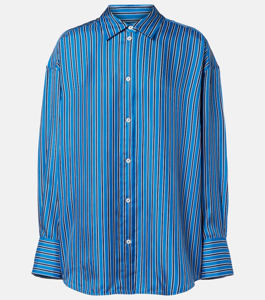 Toteme Striped oversized silk shirt