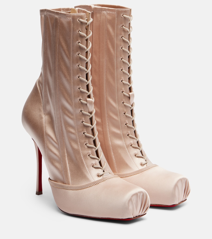 Christian Louboutin Pavlova crêpe satin ankle boots
