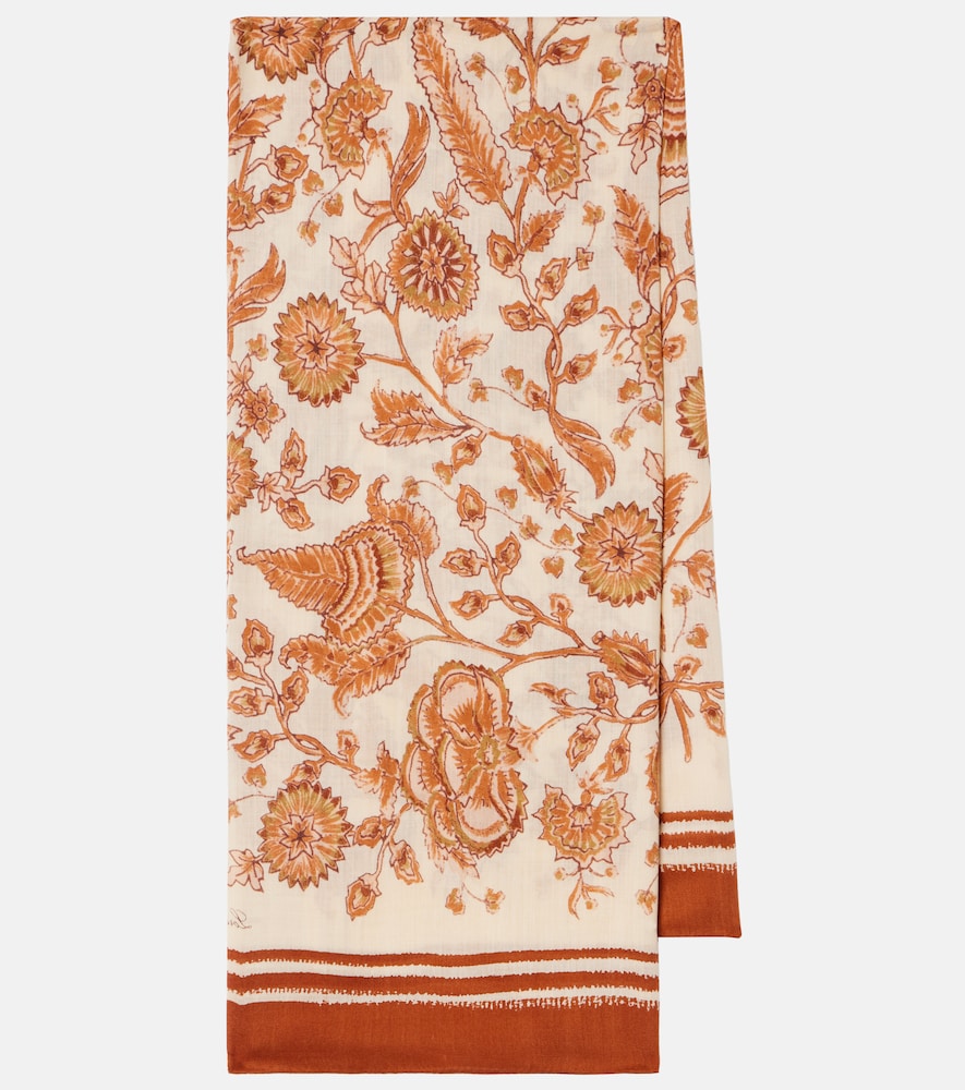 Loro Piana Loro Piana Floral cashmere and silk scarf　Loro Piana フローラル カシミアとシルク スカーフ
