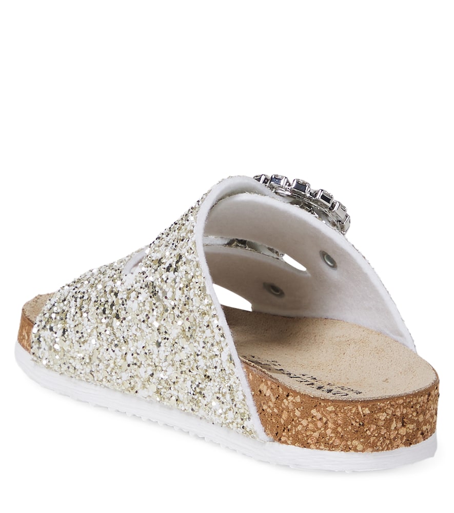  Monnalisa Monnalisa Sandalen Mit Glitter Und Kristallen 