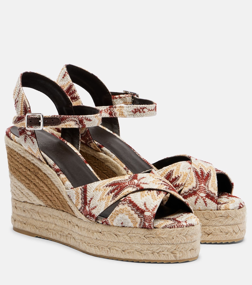 Missoni Carmen 110 lame espadrille wedges